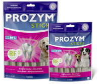 Utilisez les sticks RF2 PROZYM pour prévenir l'apparition de la plaque et du tarte chez votre chien